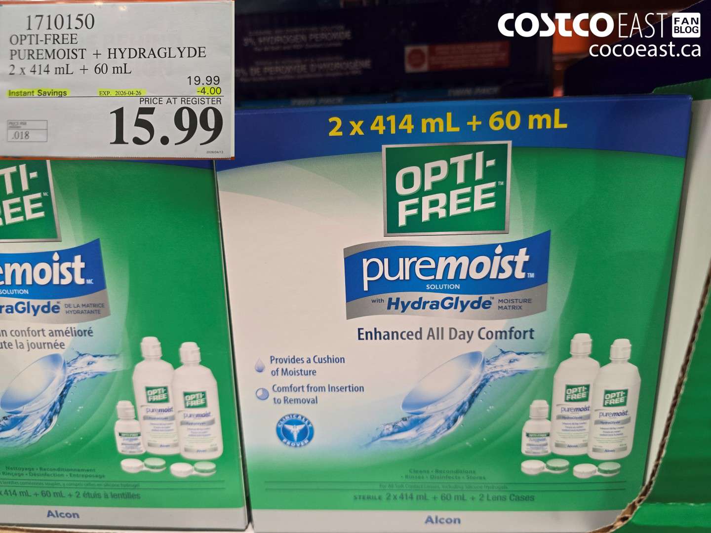 1710150 OPTI-FREE PUREMOIST + HYDRAGLYDE ($4.00 INSTANT SAVINGS EXPIRES ON 2026-04-26) $15.99