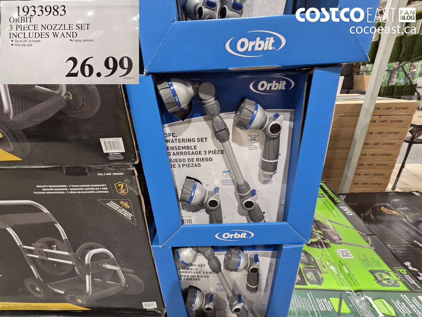 1933983 ORBIT 3 PIECE NOZZLE SET INCLUDES WAND $26.99