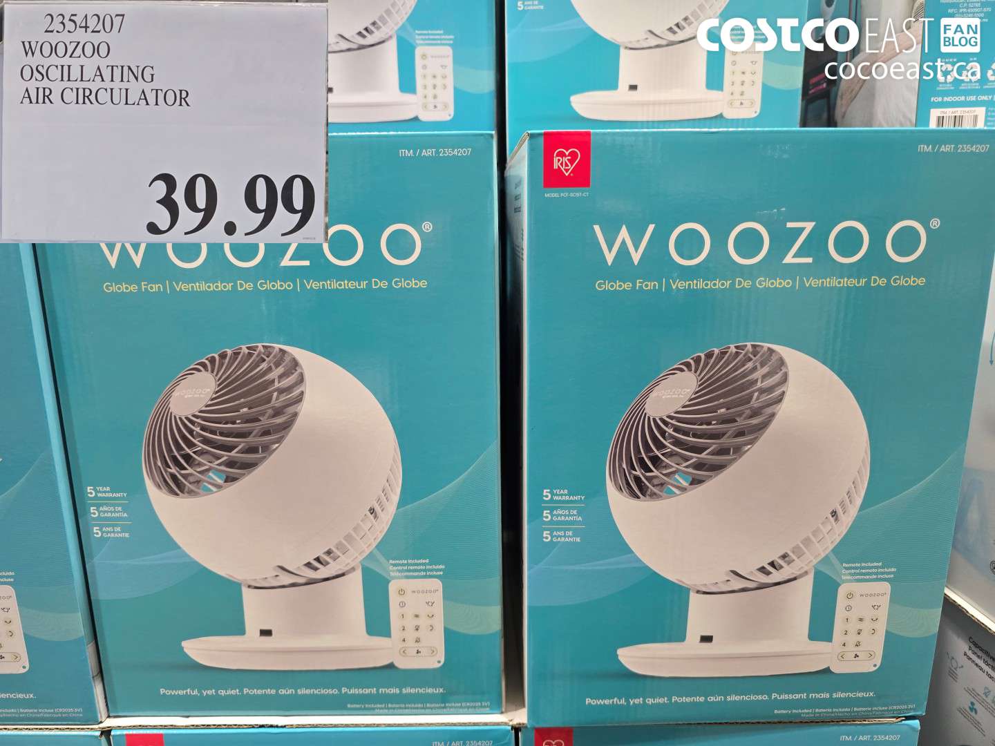 2354207 OSCILLATING AIR CIRCULATOR $39.99