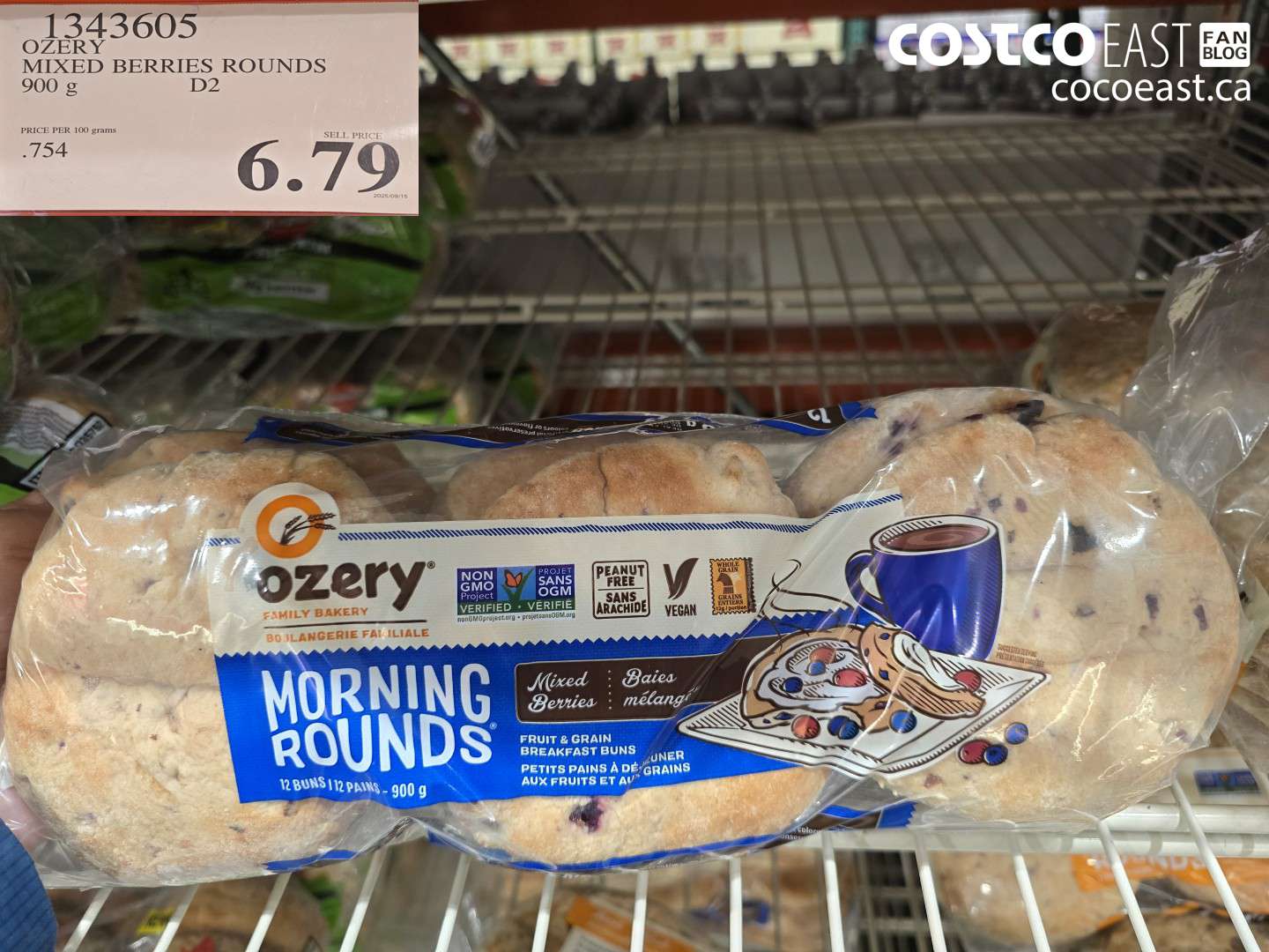 1343605 OZERY MIXED BERRIES ROUNDS 900 G $6.79