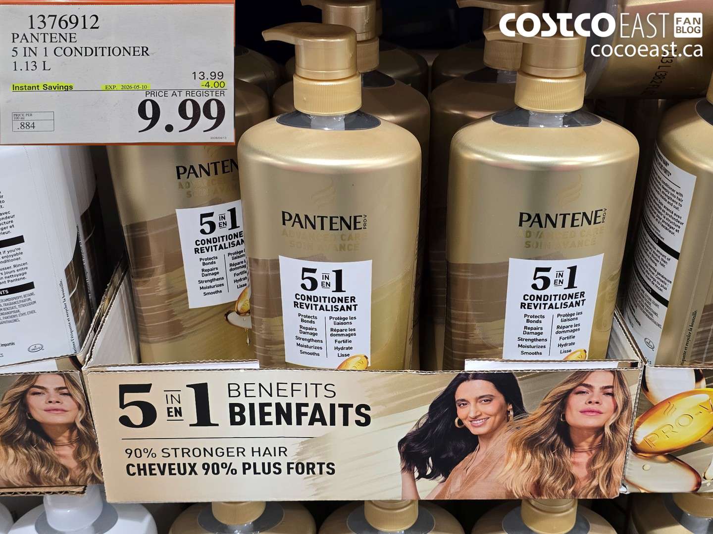 1376912 PANTENE 5 IN 1 CONDITIONER 1.13 L ($4.00 INSTANT SAVINGS EXPIRES ON 2026-05-10) $9.99