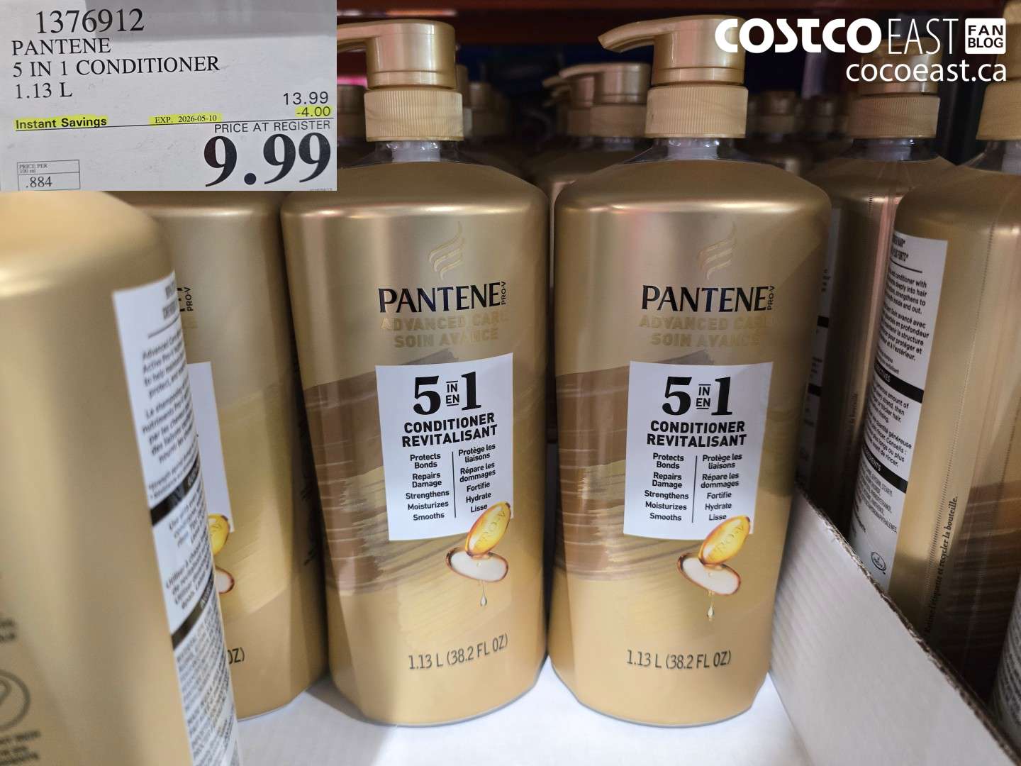1376912 PANTENE 5 IN 1 CONDITIONER 1.13 L ($4.00 INSTANT SAVINGS EXPIRES ON 2026-05-10) $9.99