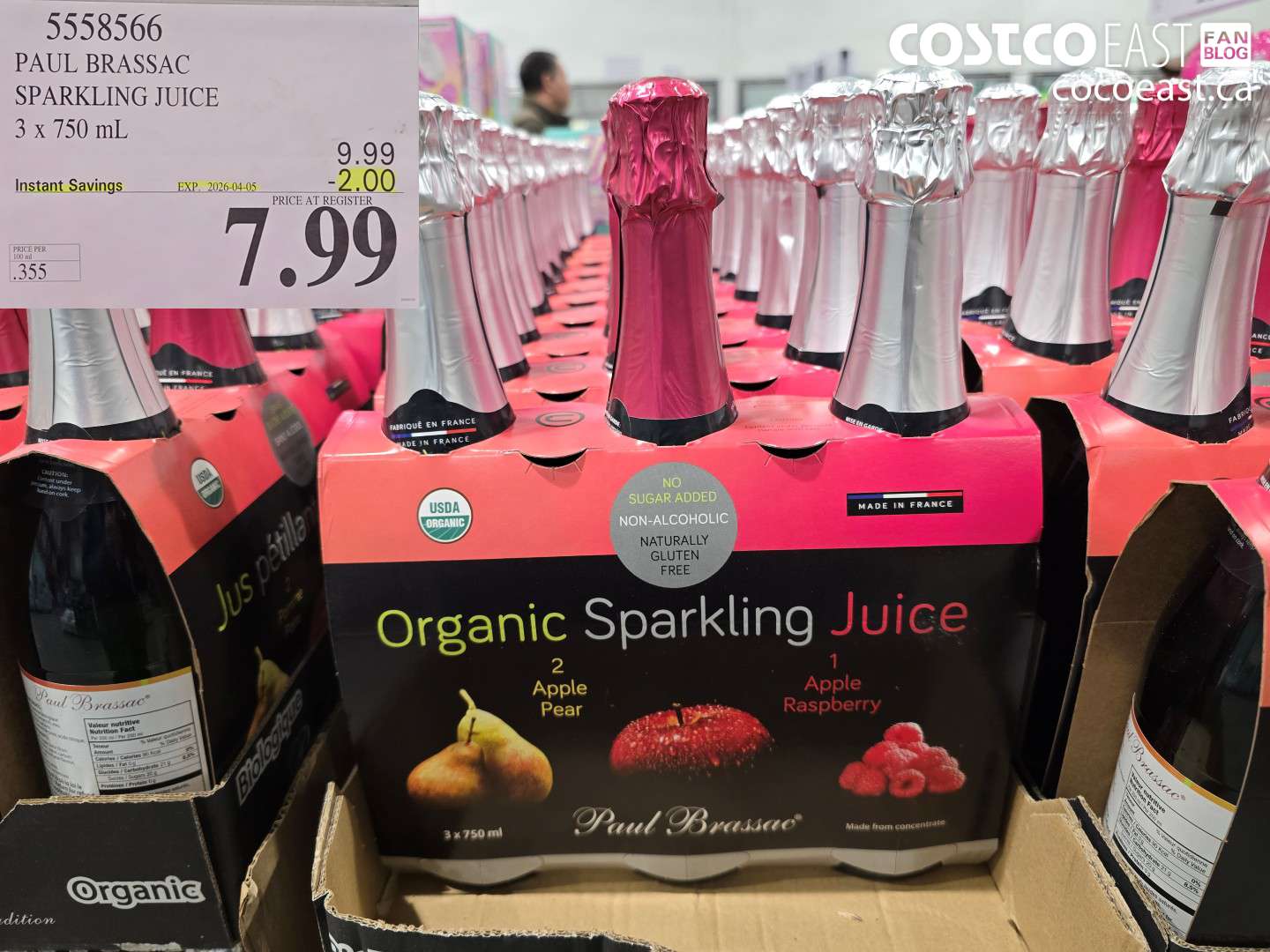 5558566 PAUL BRASSAC SPARKLING JUICE 3 X 750 ML ($2.00 INSTANT SAVINGS EXPIRES ON 2026-04-05) $7.99