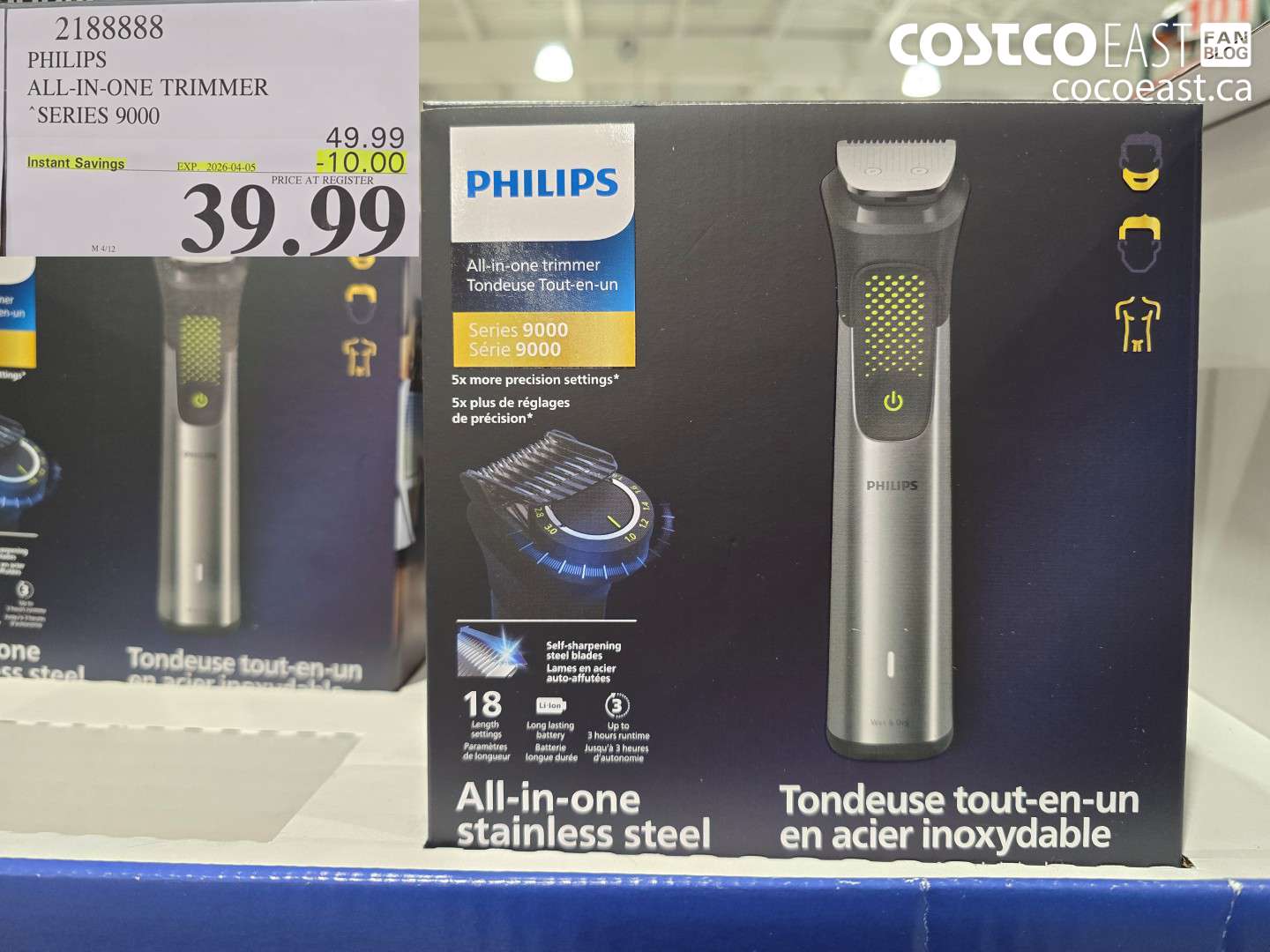 2188888 PHILIPS ALL-IN-ONE TRIMMER SERIES 9000 ($10.00 INSTANT SAVINGS EXPIRES ON 2026-04-05) $39.99
