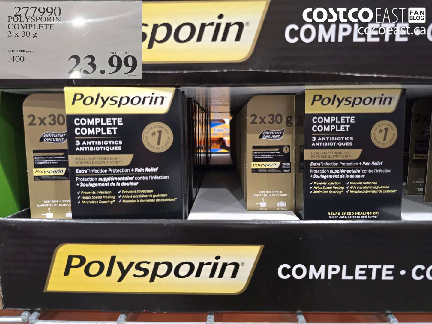277990 POLYSPORIN COMPLETE 2 X 30 G $23.99