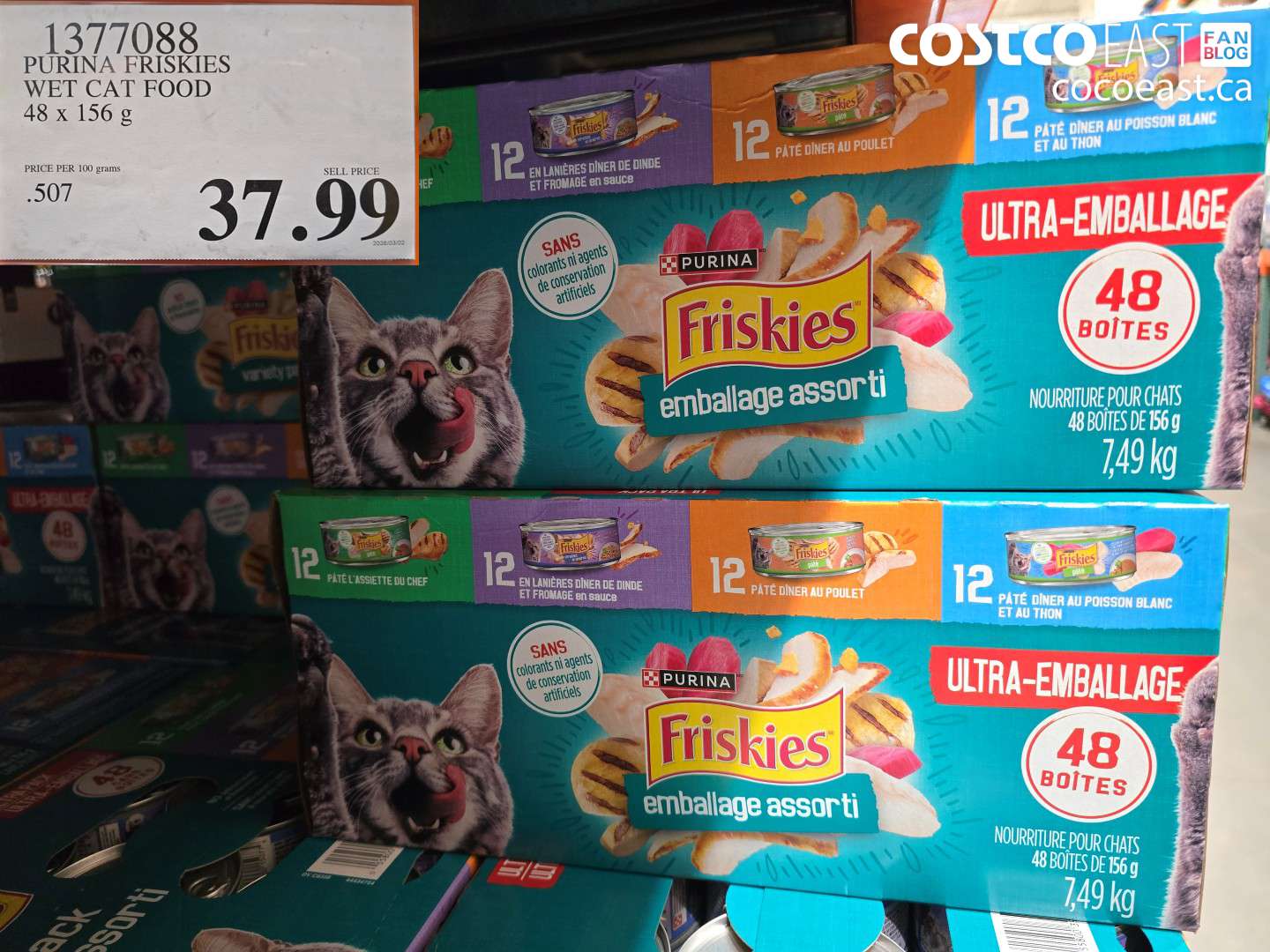 1377088 PURINA FRISKIES WET CAT FOOD 48 X 156 G $37.99