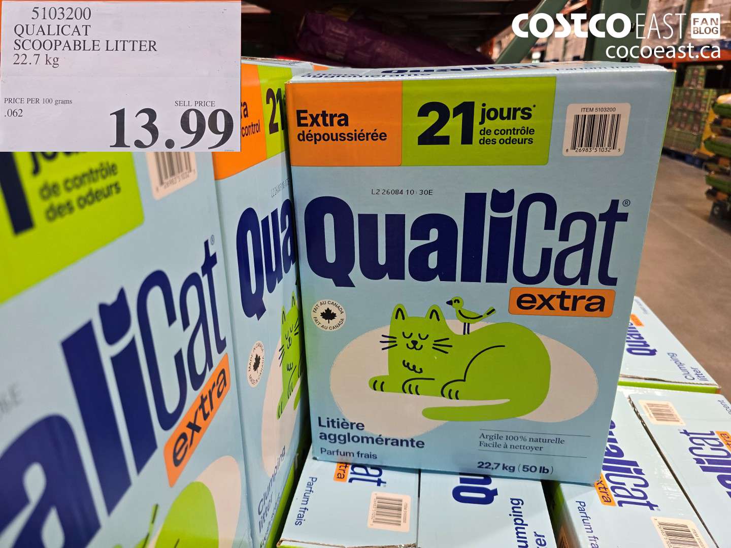 5103200 QUALICAT SCOOPABLE LITTER 22.7 kg $13.99