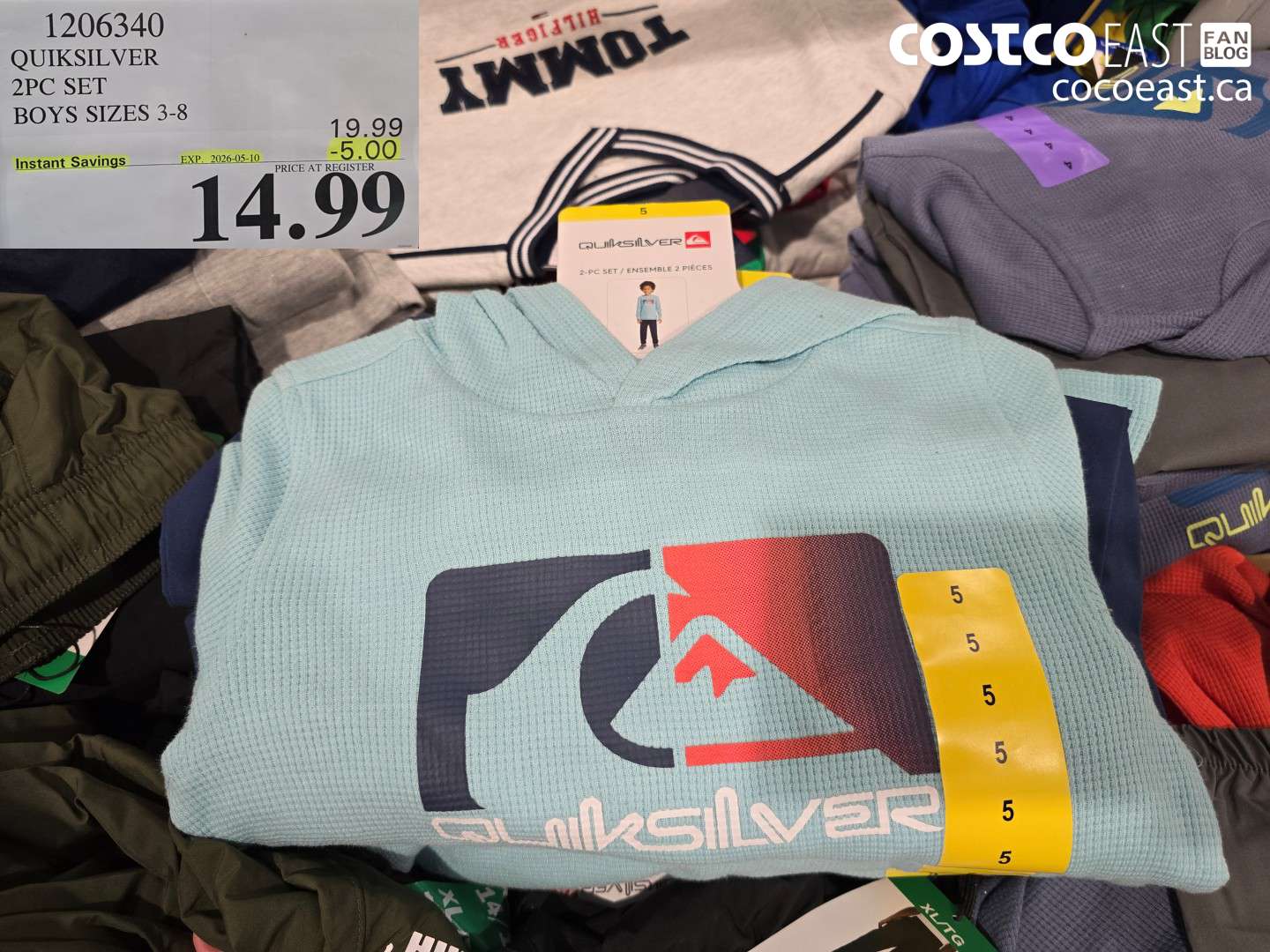 1206340 QUIKSILVER 2PC SET BOYS SIZES 3-8 ($5.00 INSTANT SAVINGS EXPIRES ON 2026-05-10) $14.99