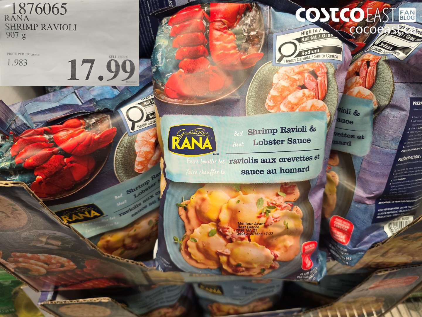 1876065 RANA SHRIMP RAVIOLI 907 G $17.99