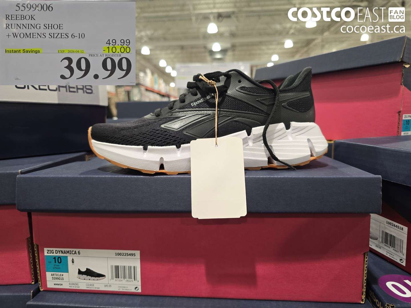 5599006 REEBOK RUNNING SHOE + WOMENS SIZES 6-10 ($10.00 INSTANT SAVINGS EXPIRES ON 2026-04-12) $39.99