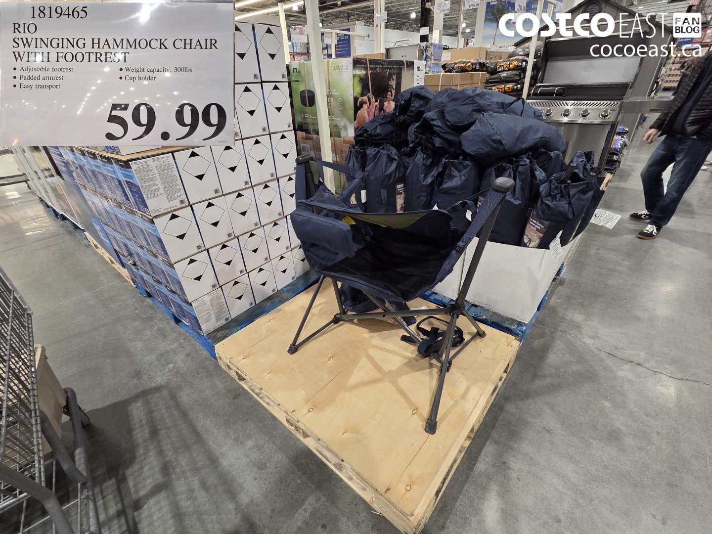 1819465 RIO SWINGING HAMMOCK CHAIR WITH FOOTREST $59.99