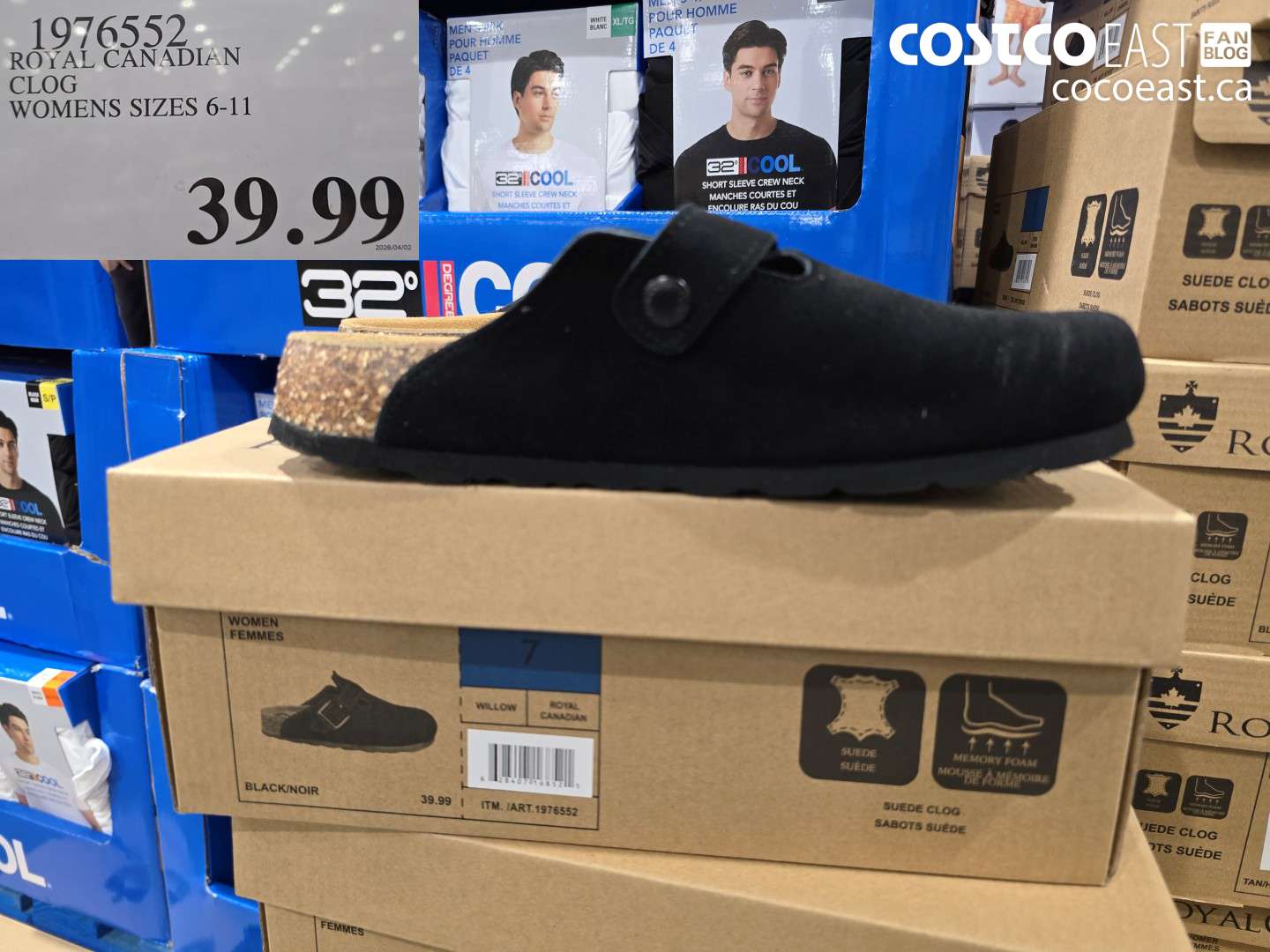 1976552 ROYAL CANADIAN CLOG WOMENS SIZES 6-11 $39.99