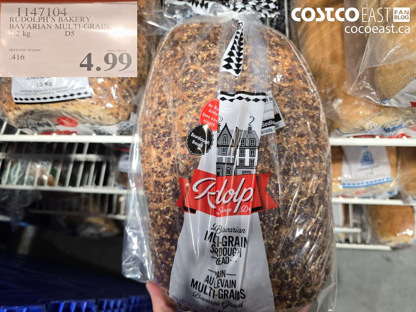 1147104 RUDOLPH'S BAKERY BAVARIAN MULTI-GRAIN 1.2 KG $4.99