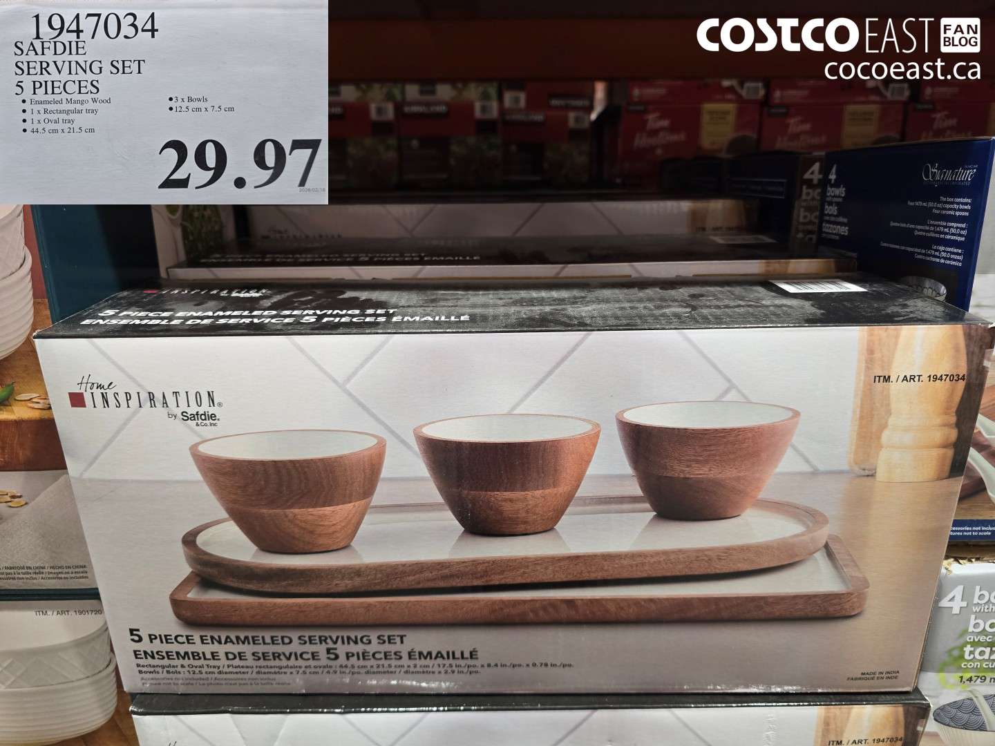 1947034 SAFDIE SERVING SET 5 PIECES $29.97