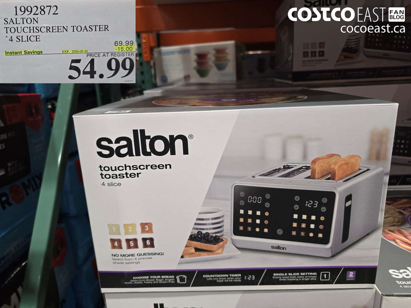 1992872 SALTON TOUCHSCREEN TOASTER ($15.00 INSTANT SAVINGS EXPIRES ON 2026-05-10) $54.99