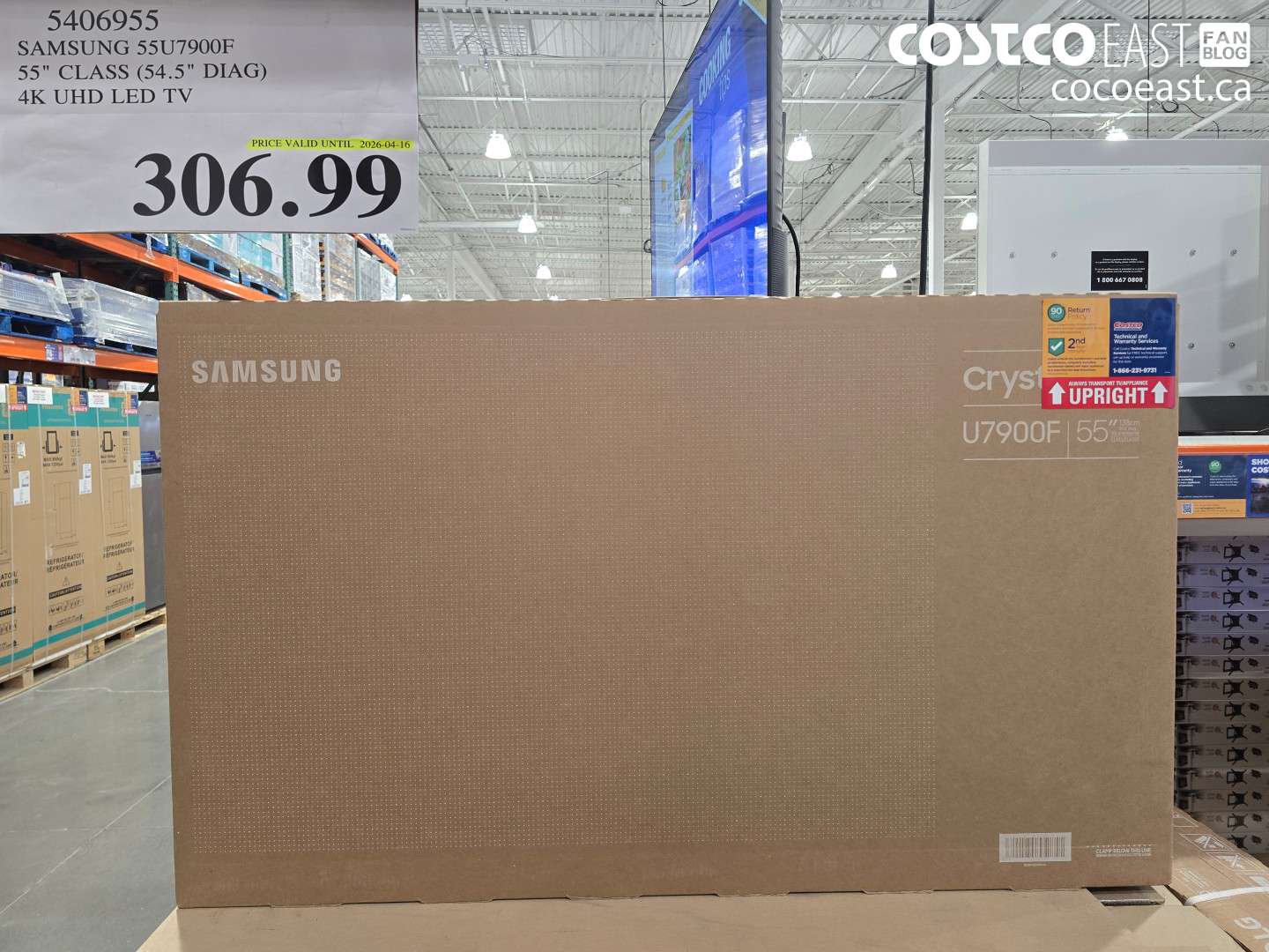 5406955 SAMSUNG 55U7900F 55 CLASS (54.5 DIAG) 4K UHD LED TV $306.99