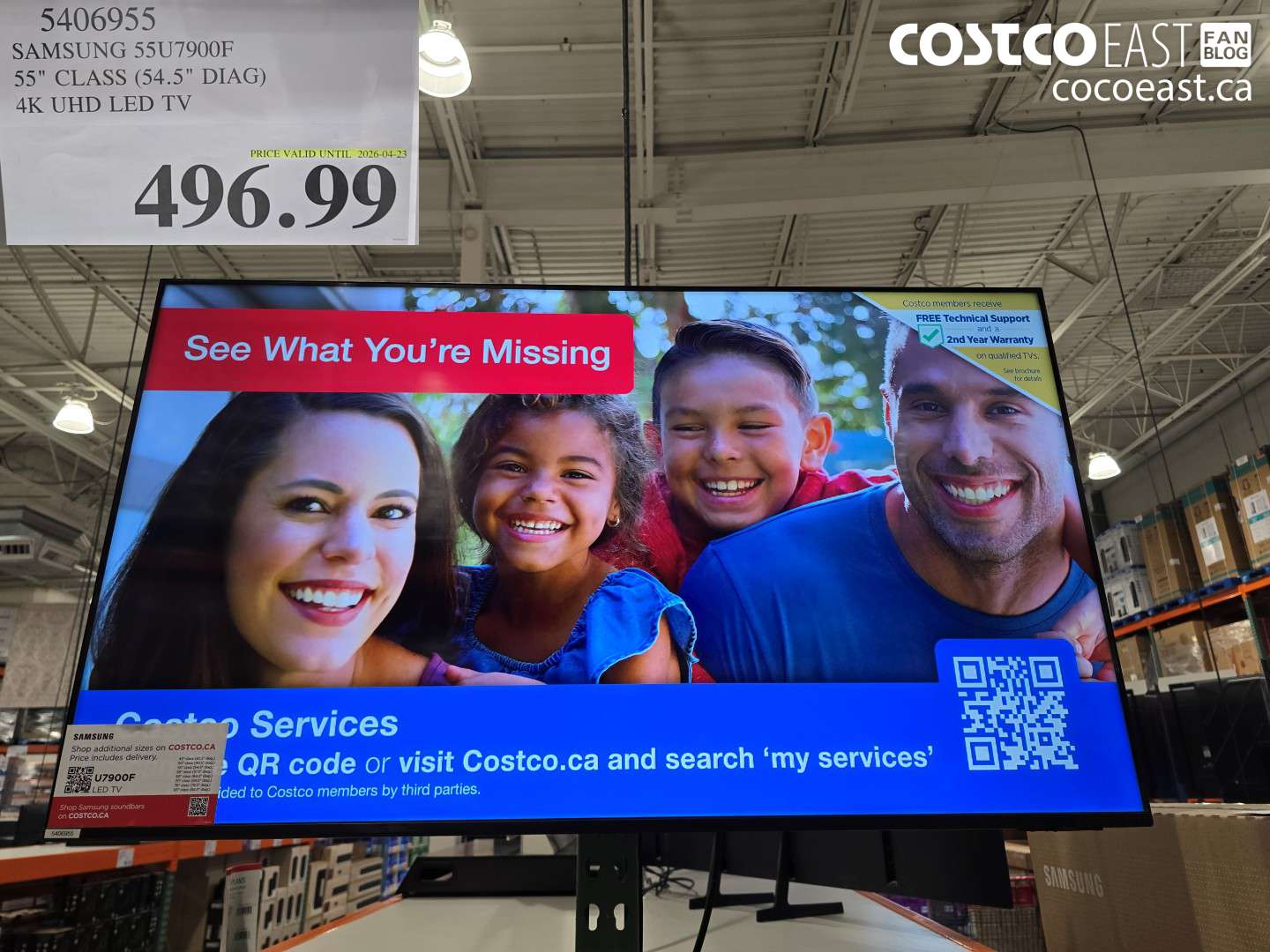 5406955 SAMSUNG 55U7900F 55 CLASS (54.5 DIAG) 4K UHD LED TV $496.99