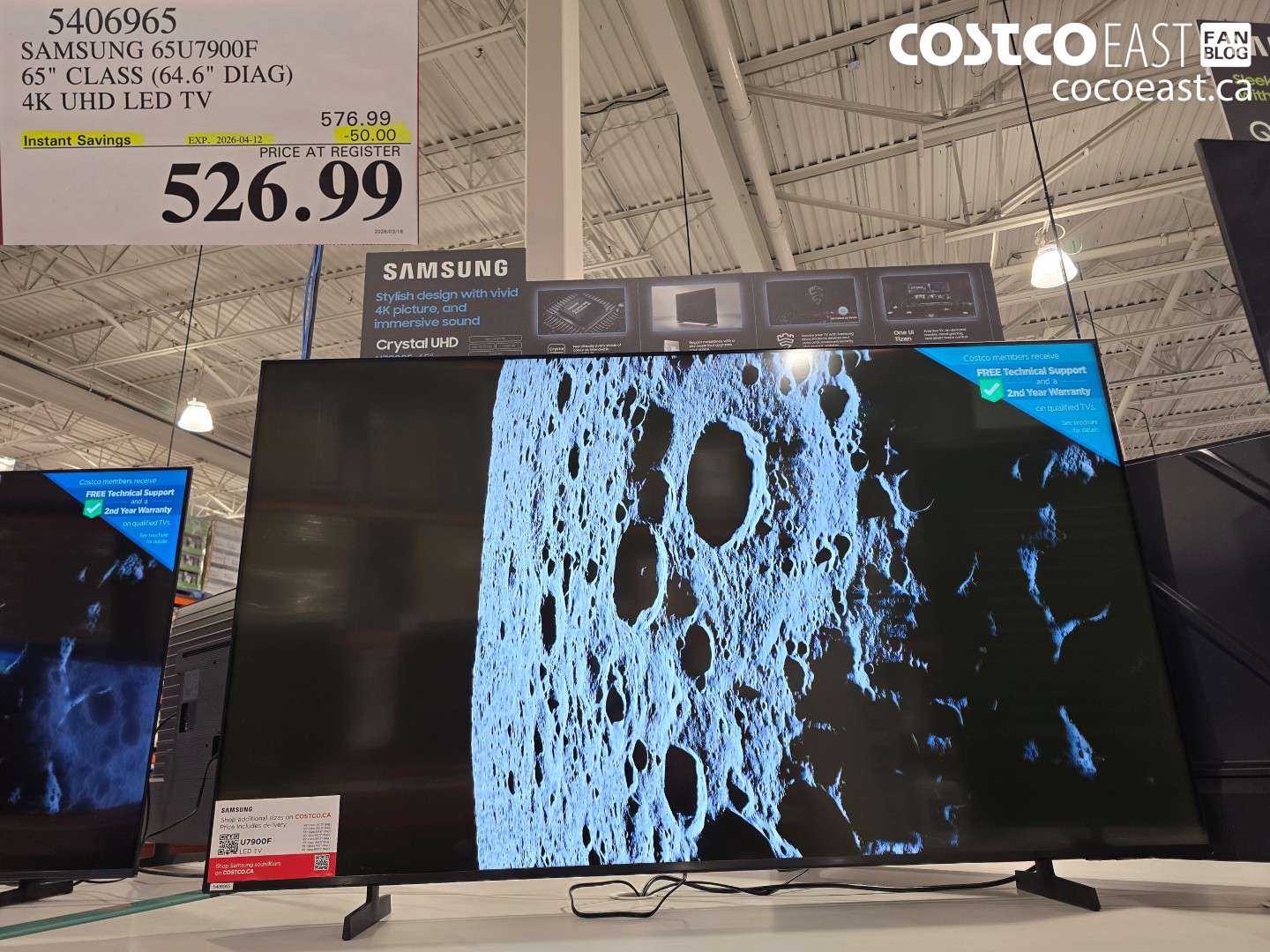 5406965 SAMSUNG 65U7900F 65 INCH CLASS (64.6 IN DIAG) 4K UHD LED TV ($50.00 INSTANT SAVINGS EXPIRES ON 2026-04-12) $526.99