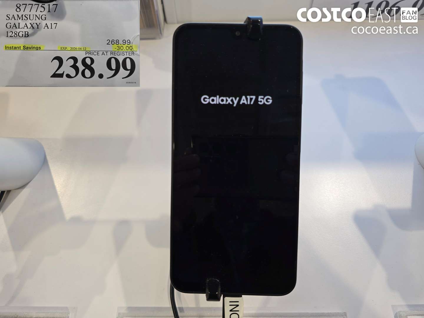 8777517 SAMSUNG GALAXY A17 128GB ($30.00 INSTANT SAVINGS EXPIRES ON 2026-04-12) $238.99