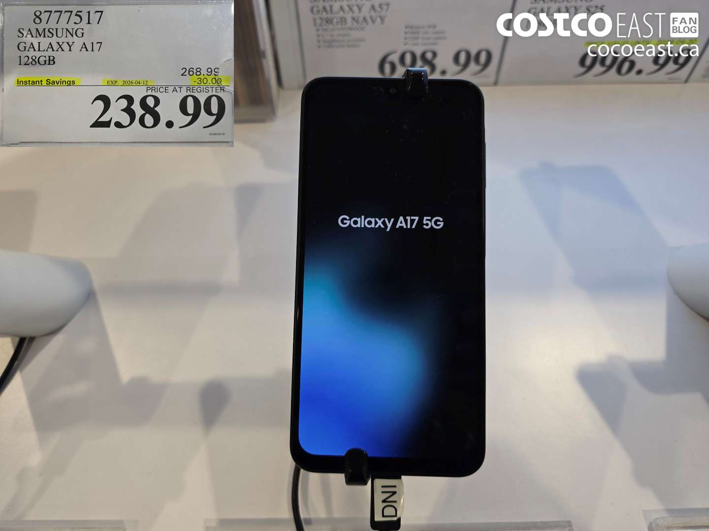 8777517 SAMSUNG GALAXY A17 128GB ($30.00 INSTANT SAVINGS EXPIRES ON 2026-04-12) $238.99