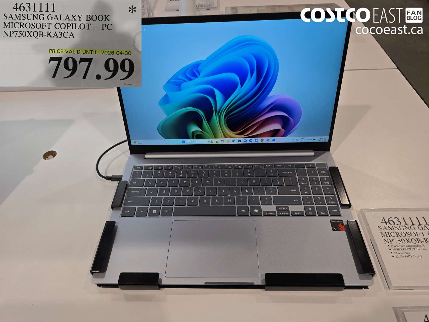 46311111 SAMSUNG GALAXY BOOK MICROSOFT COPILOT + PC NP750XQ B-KA3CA $797.99