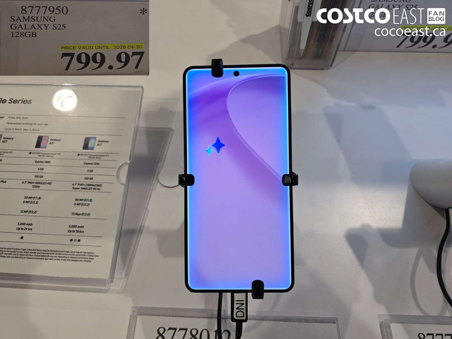 8777950 SAMSUNG GALAXY S25 128GB $799.97