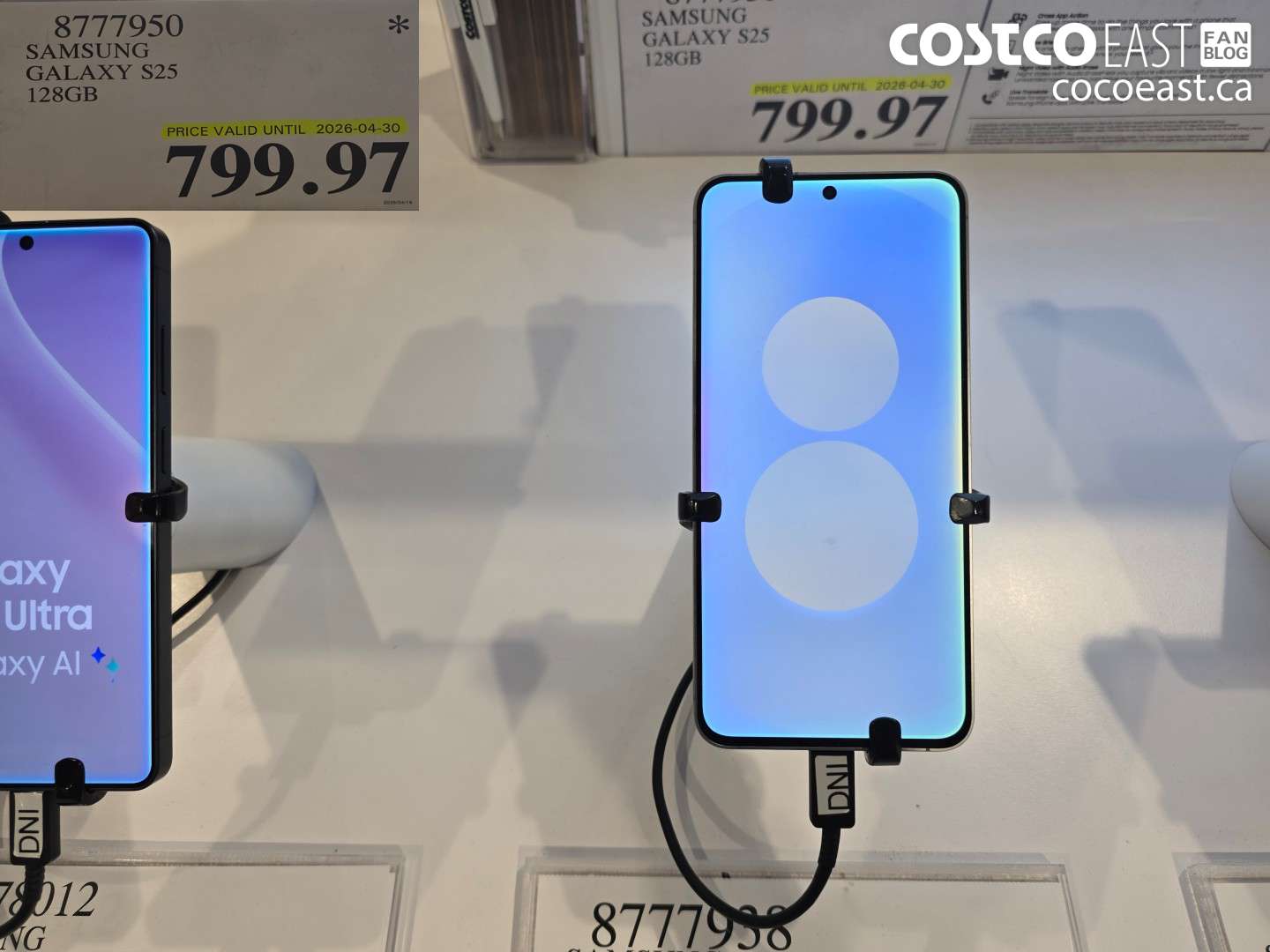 8777950 SAMSUNG GALAXY S25 128GB $799.97
