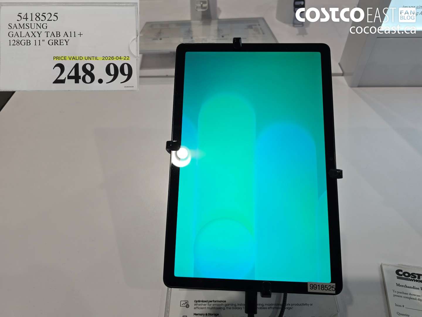 5418525 SAMSUNG GALAXY TAB A11+ 128GB 11