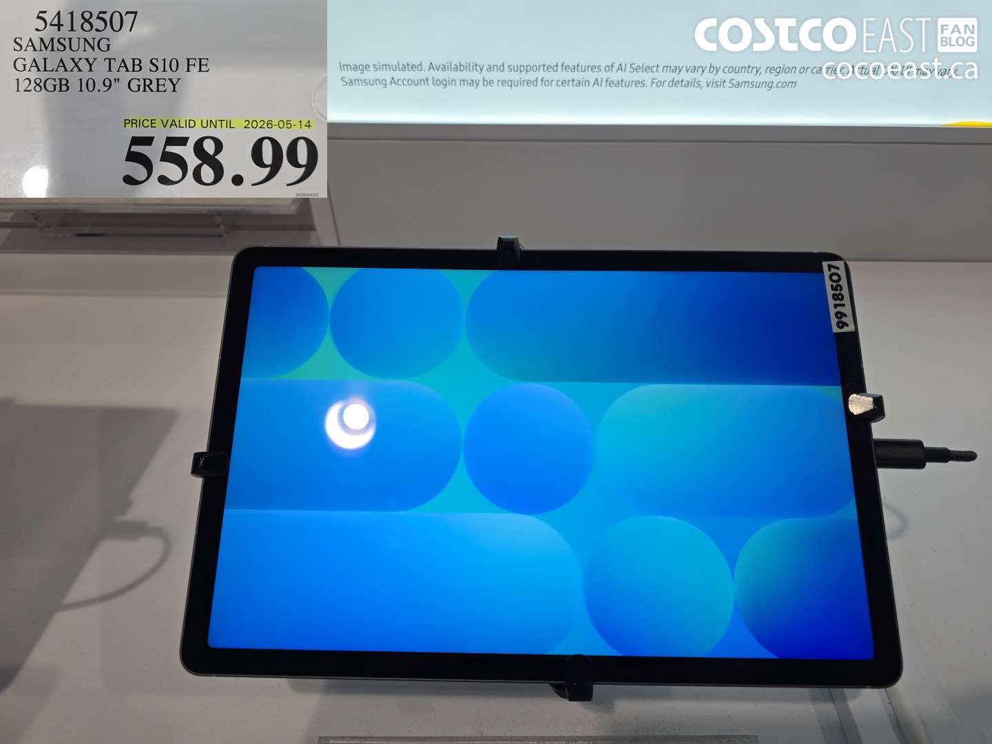 5418507 SAMSUNG GALAXY TAB S10 FE 128GB 10.9 GREY $558.99