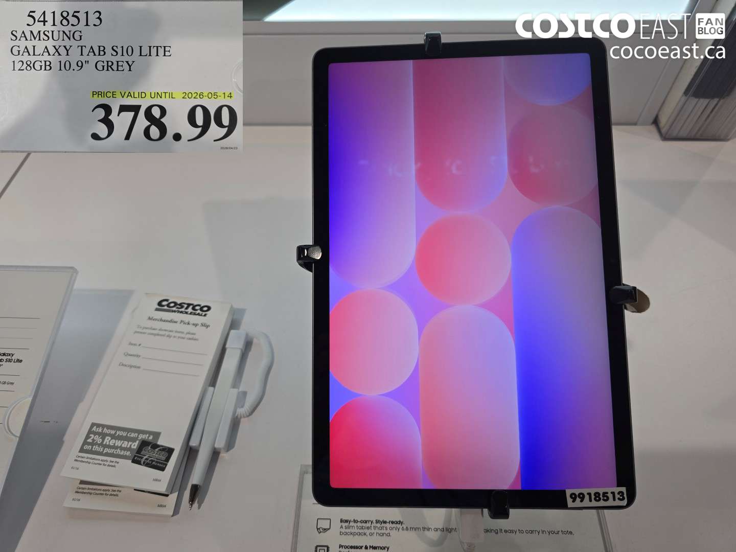 5418513 SAMSUNG GALAXY TAB S10 LITE 128GB 10.9 GREY $378.99