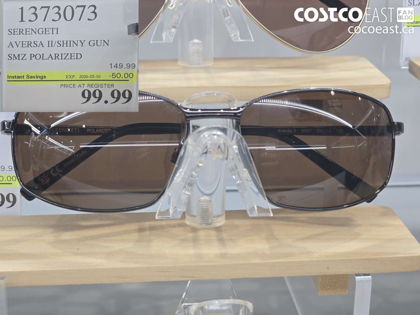 1373073 SERENGETI AVERSA II/SHINY GUN SMZ POLARIZED ($50.00 INSTANT SAVINGS EXPIRES ON 2026-05-10) $99.99