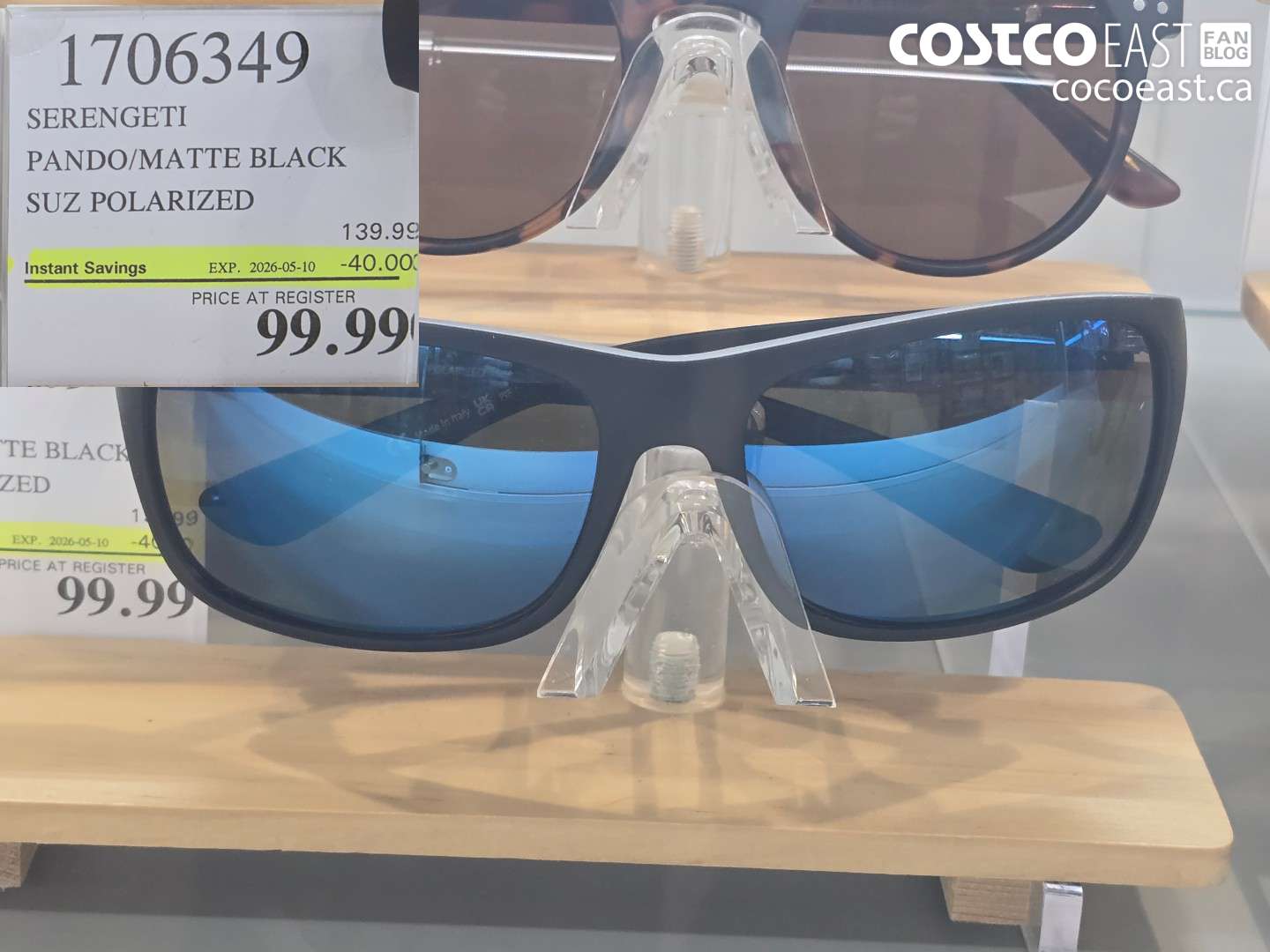 1706349 SERENGETI PANDO/MATTE BLACK SUZ POLARIZED ($40.00 INSTANT SAVINGS EXPIRES ON 2026-05-10) $99.99