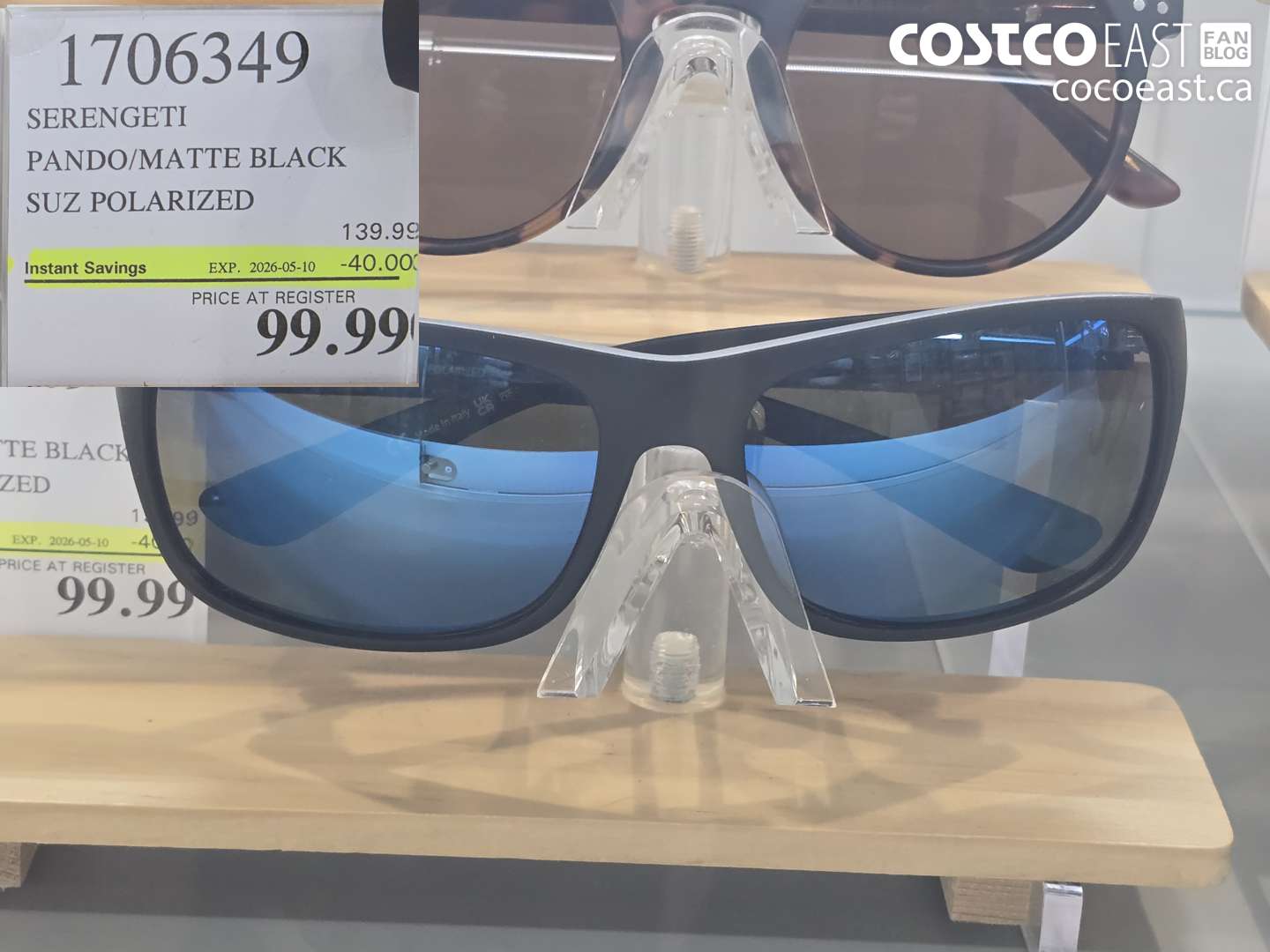 1706349 SERENGETI PANDO/MATTE BLACK SUZ POLARIZED ($40.00 INSTANT SAVINGS EXPIRES ON 2026-05-10) $99.99