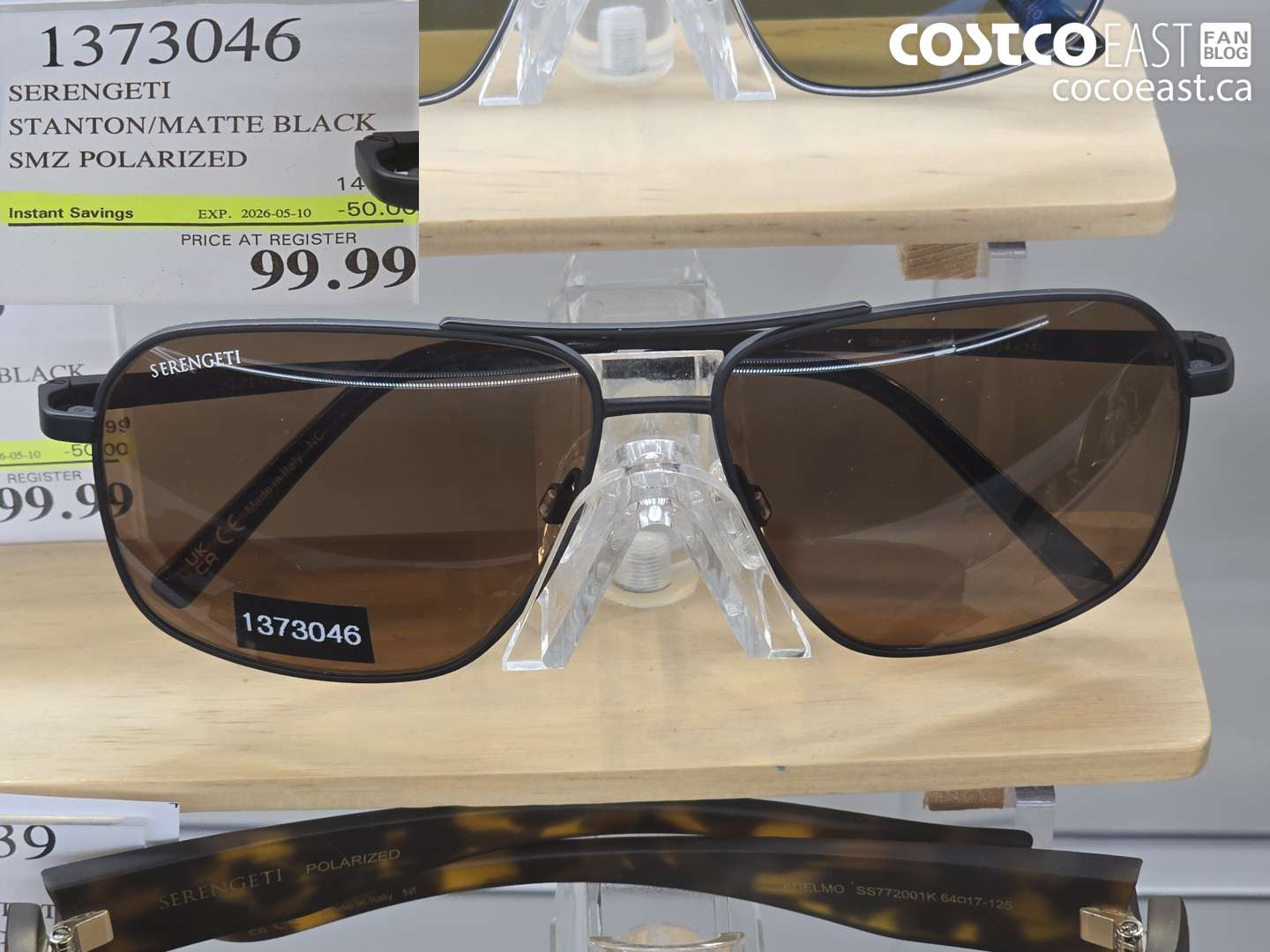 1373046 SERENGETI STANTON/MATTE BLACK SMZ POLARIZED ($50.00 INSTANT SAVINGS EXPIRES ON 2026-05-10) $99.99