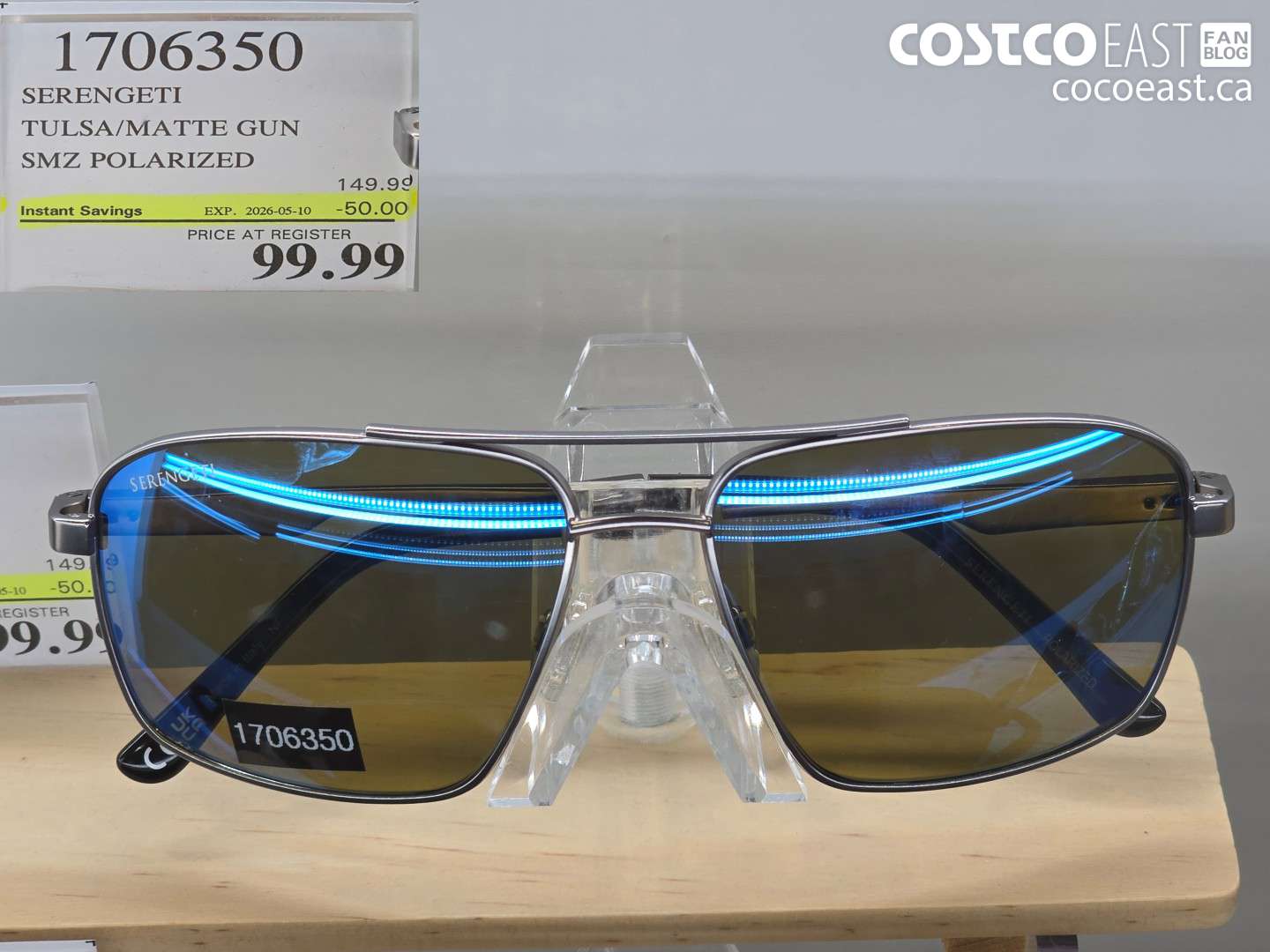 17060350 SERENGETI TULSA/MATTE GUN SMZ POLARIZED ($50.00 INSTANT SAVINGS EXPIRES ON 2026-05-10) $99.99