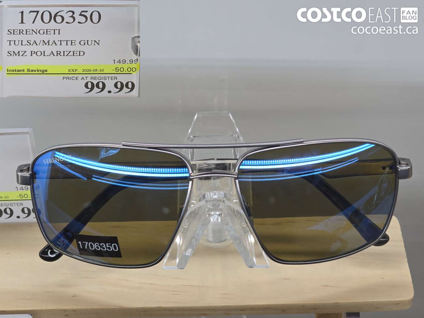 17063350 SERENGETI TULSA/MATTE GUN SMZ POLARIZED ($50.00 INSTANT SAVINGS EXPIRES ON 2026-05-10) $99.99