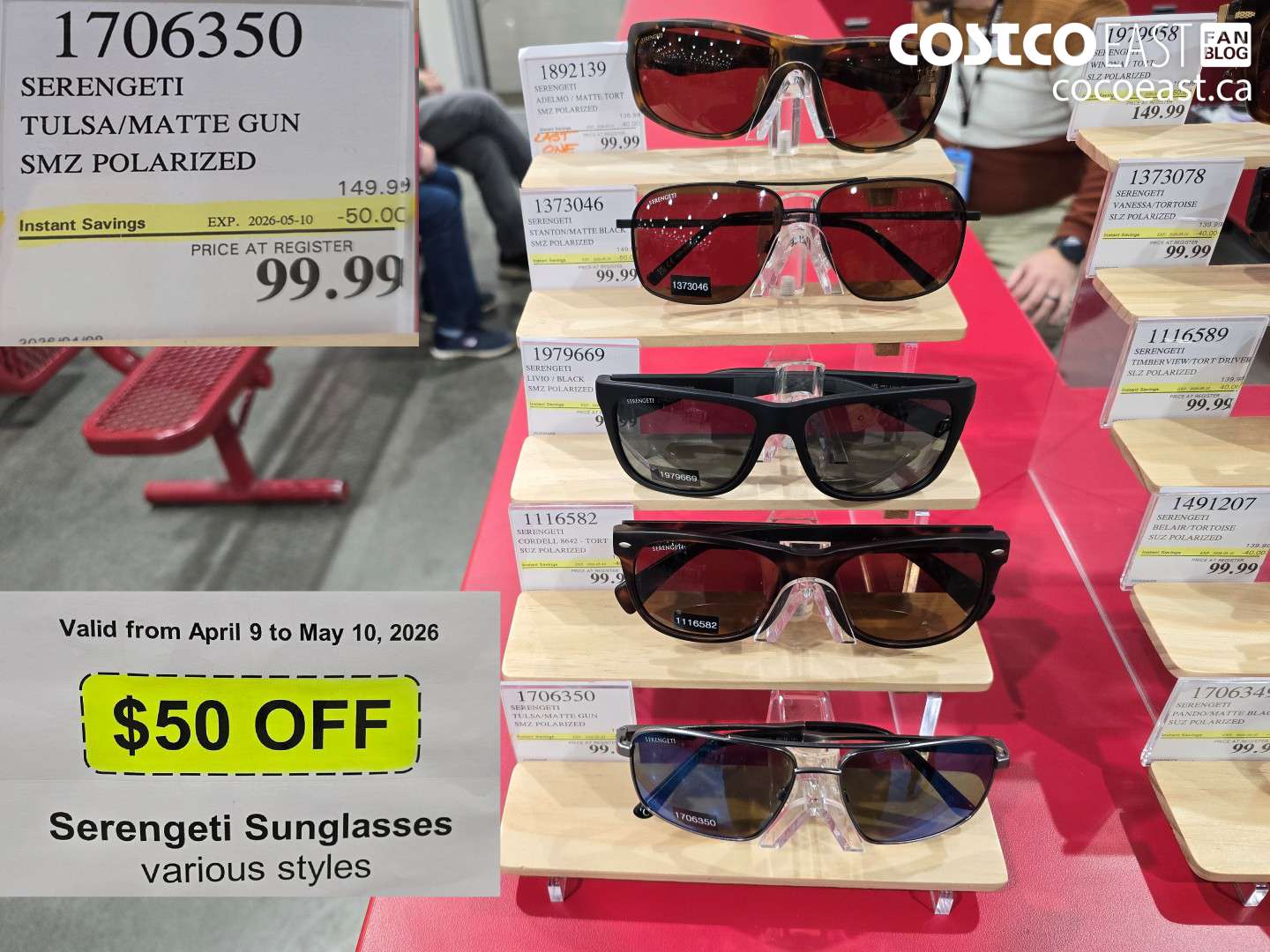 1706350 SERENGETI TULSA/MATTE GUN SMZ POLARIZED ($50.00 INSTANT SAVINGS EXPIRES ON 2026-05-10) $99.99