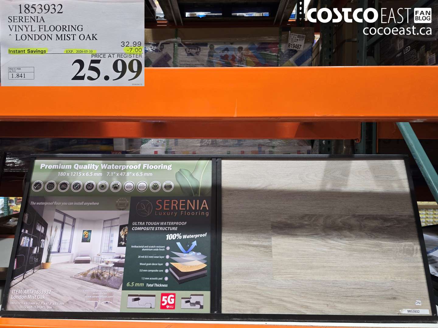 1853932 SERENIA VINYL FLOORING ($7.00 INSTANT SAVINGS EXPIRES ON 2026-05-10) $25.99