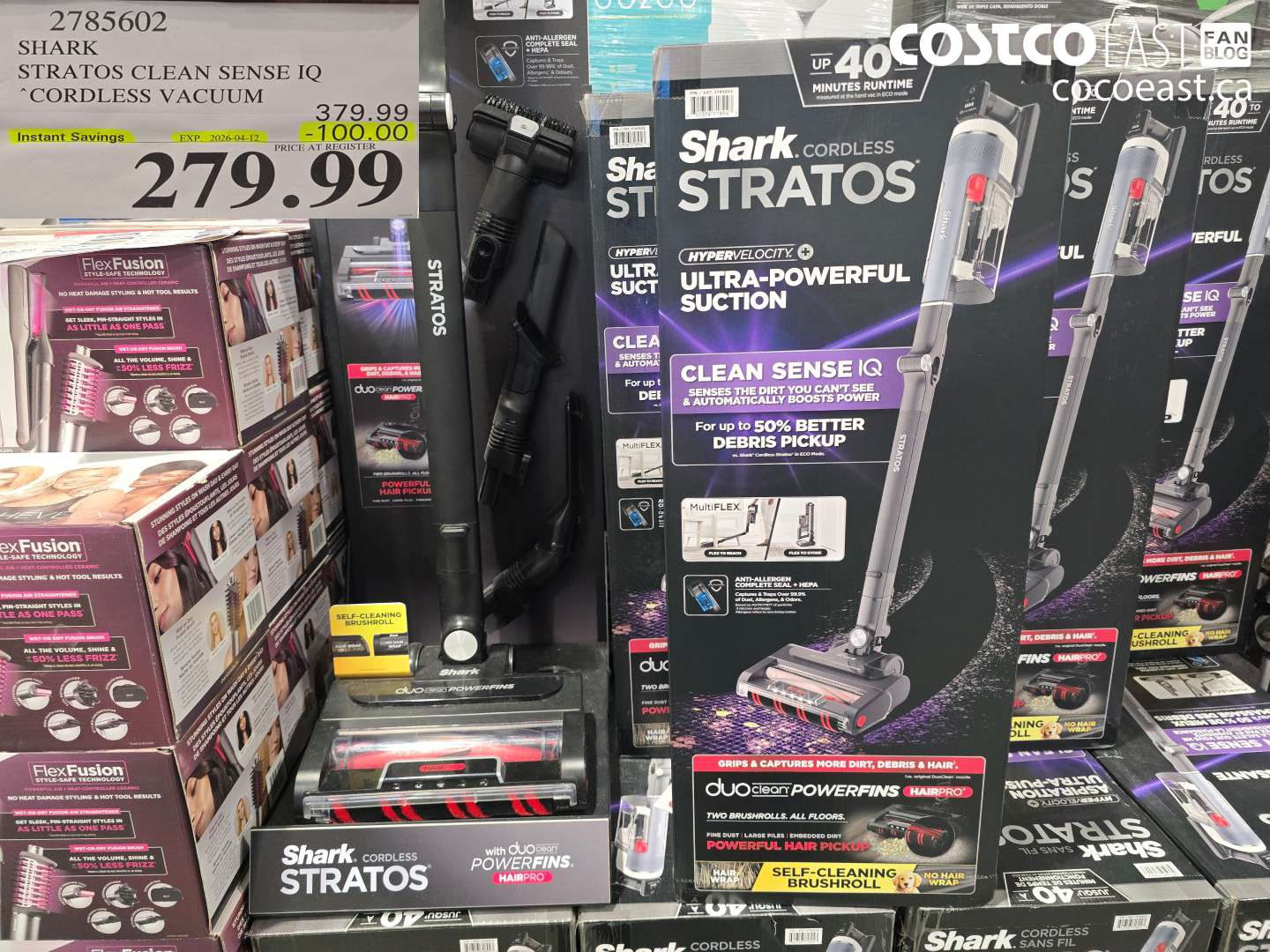 2785602 SHARK STRATOS CLEAN SENSE IQ CORDLESS VACUUM ($100.00 INSTANT SAVINGS EXPIRES ON 2026-04-12) $279.99