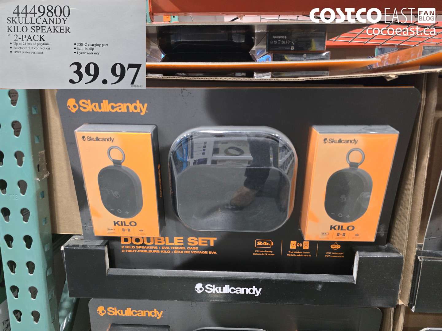 44449800 SKULLCANDY KILO SPEAKER 2-PACK $39.97