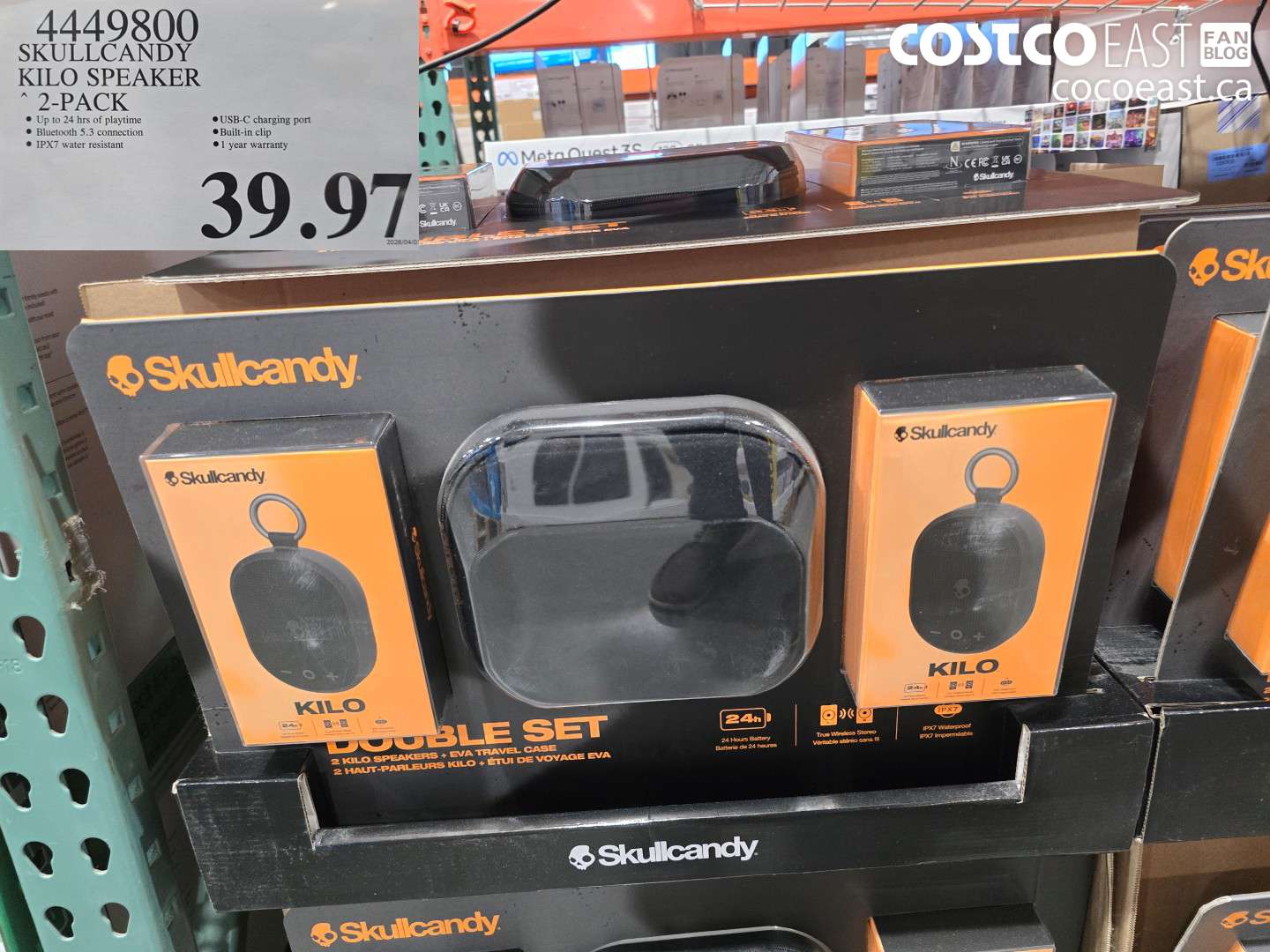 4449800 SKULLCANDY KILO SPEAKER 2-PACK $39.97