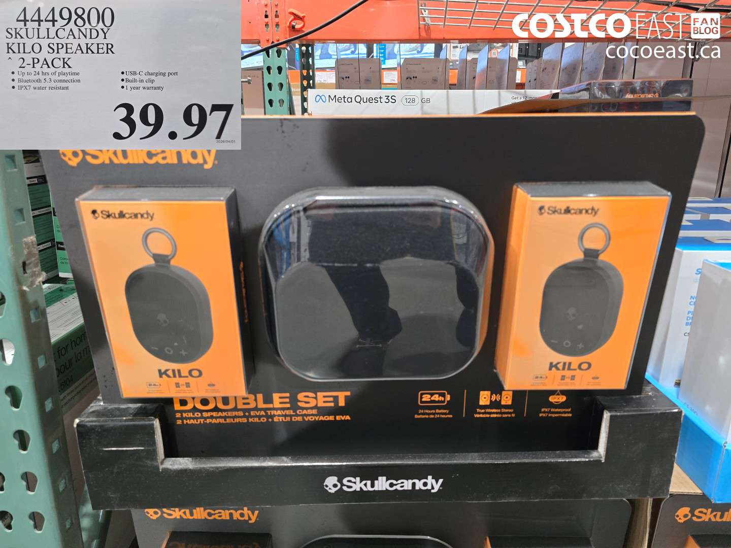 44449800 SKULLCANDY KILO SPEAKER 2-PACK $39.97