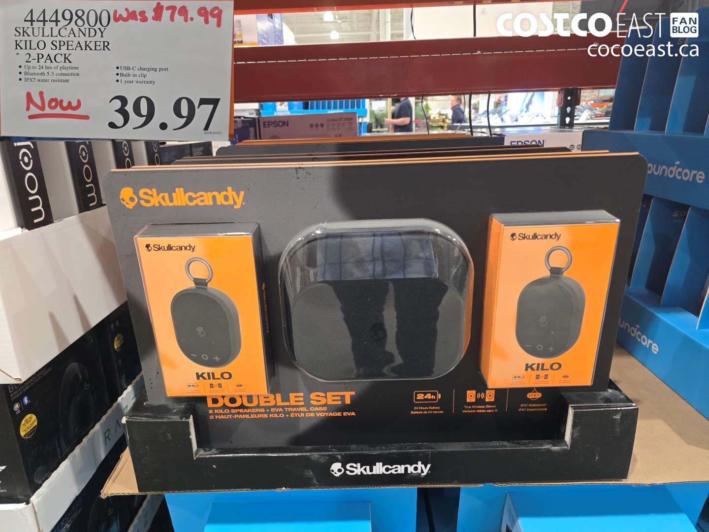 4449800 SKULLCANDY KILO SPEAKER 2-PACK $39.97