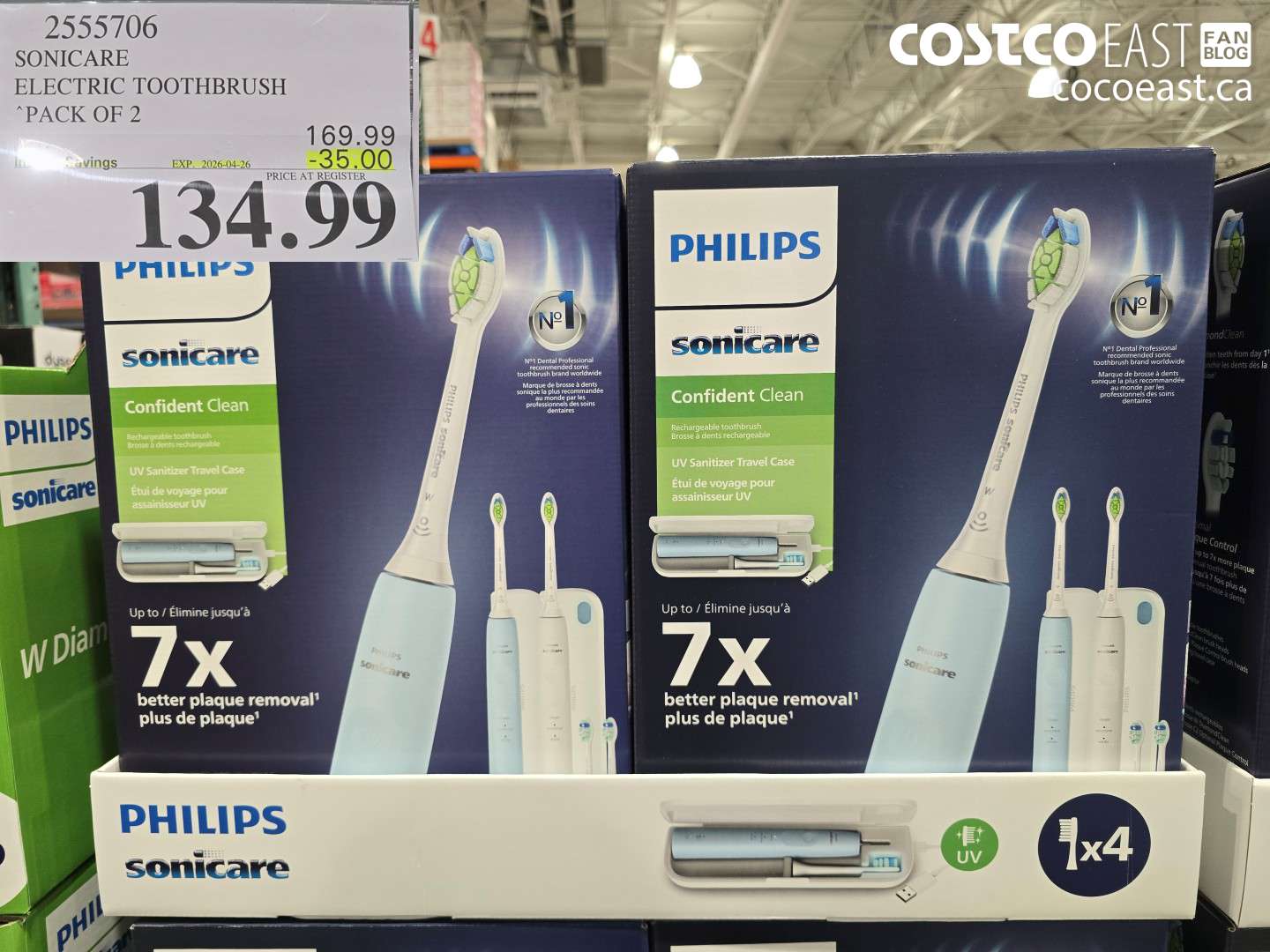 2555706 SONICARE ELECTRIC TOOTHBRUSH PACK OF 2 ($35.00 INSTANT SAVINGS EXPIRES ON 2026-04-26) $134.99