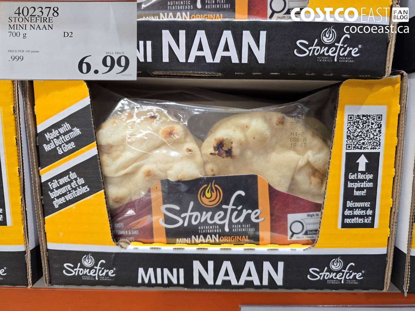 402378 STONEFIRE MINI NAAN 700 G $6.99