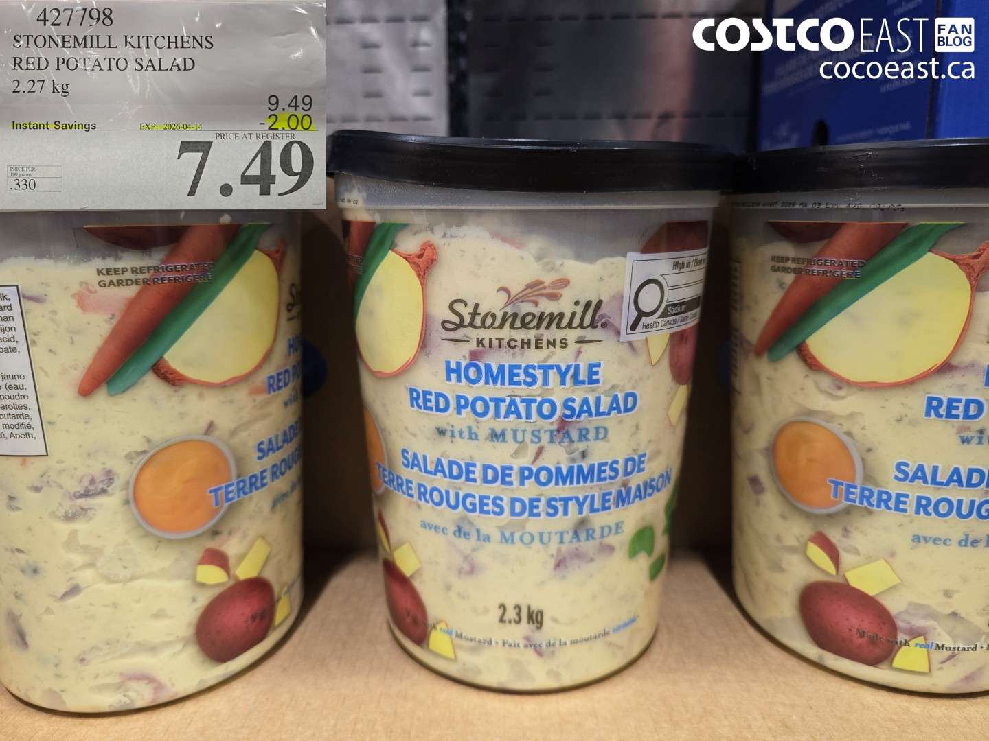 427798 STONEMILL KITCHENS RED POTATO SALAD 2.27 KG ($2.00 INSTANT SAVINGS EXPIRES ON 2026-04-14) $7.49