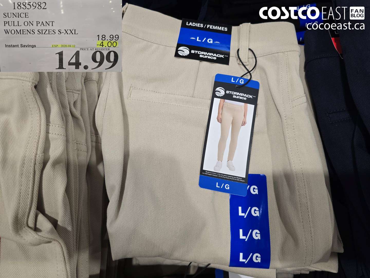 1885982 SUNICE PULL ON PANT WOMENS SIZES S-XXL ($4.00 INSTANT SAVINGS EXPIRES ON 2026-04-12) $14.99