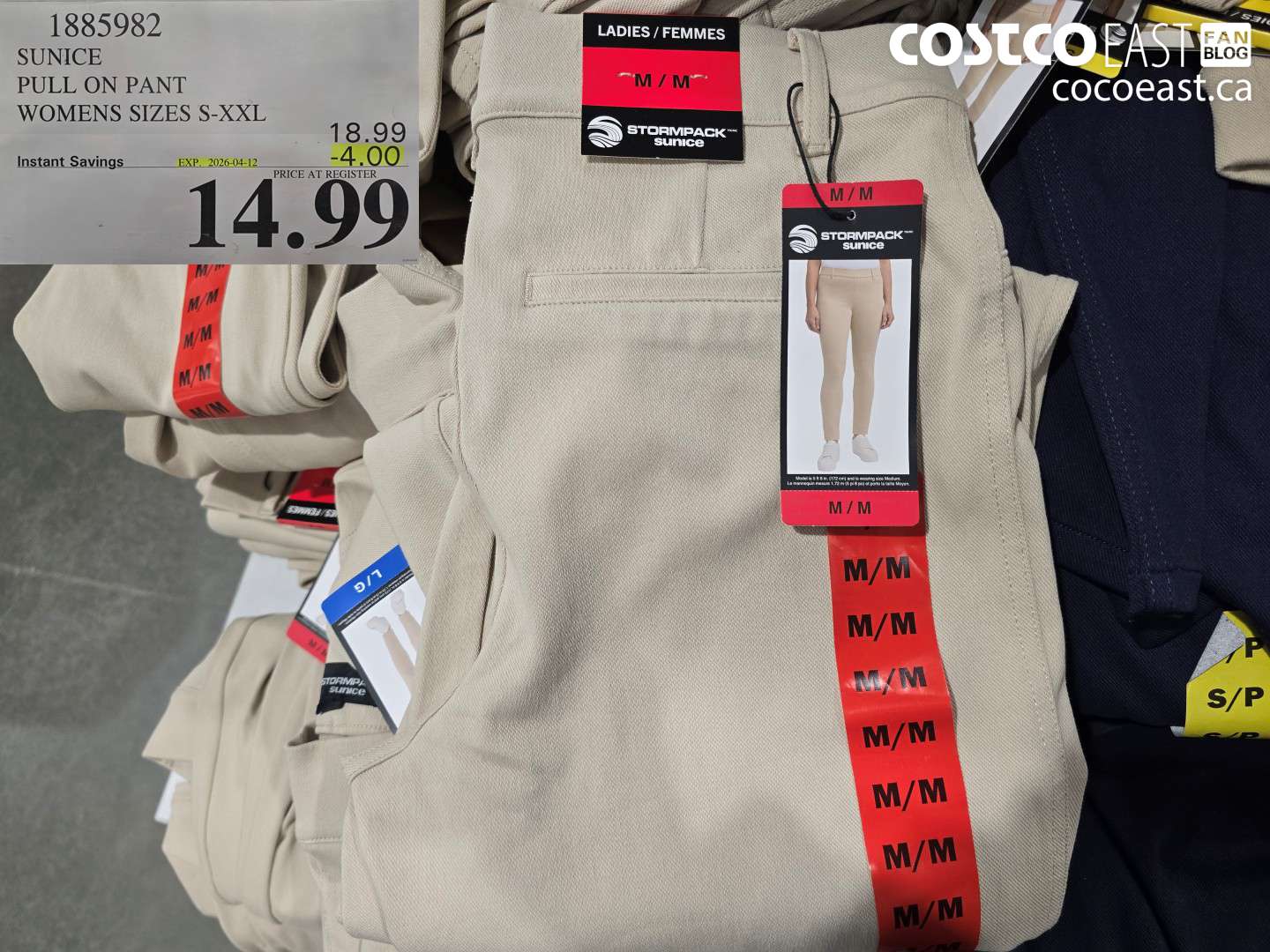 1885982 SUNICE PULL ON PANT WOMENS SIZES S-XXL ($4.00 INSTANT SAVINGS EXPIRES ON 2026-04-12) $14.99