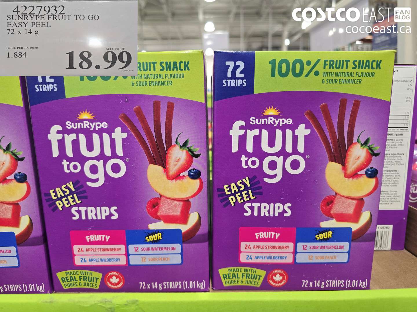 42277932 SUNRYPE FRUIT TO GO EASY PEEL 72 X 14 G $18.99