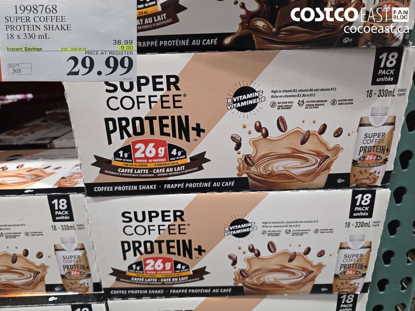 1998768 SUPER COFFEE PROTEIN SHAKE ($9.00 INSTANT SAVINGS EXPIRES ON 2026-05-10) $29.99